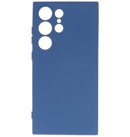 Coque en TPU couleur tendance pour Samsung Galaxy S24 Ultra bleu marine