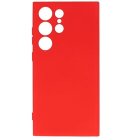 Coque en TPU couleur tendance pour Samsung Galaxy S24 Ultra rouge