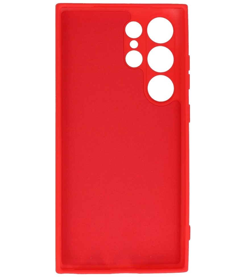 Coque en TPU couleur tendance pour Samsung Galaxy S24 Ultra rouge