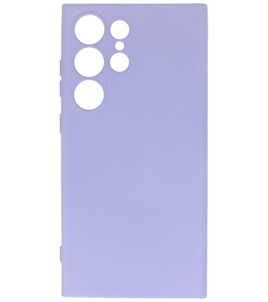 Coque en TPU couleur tendance pour Samsung Galaxy S24 Ultra violet