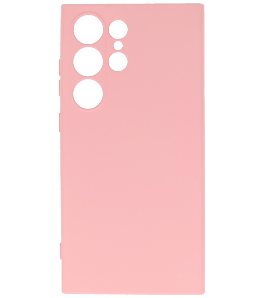 Coque en TPU couleur tendance pour Samsung Galaxy S24 Ultra rose