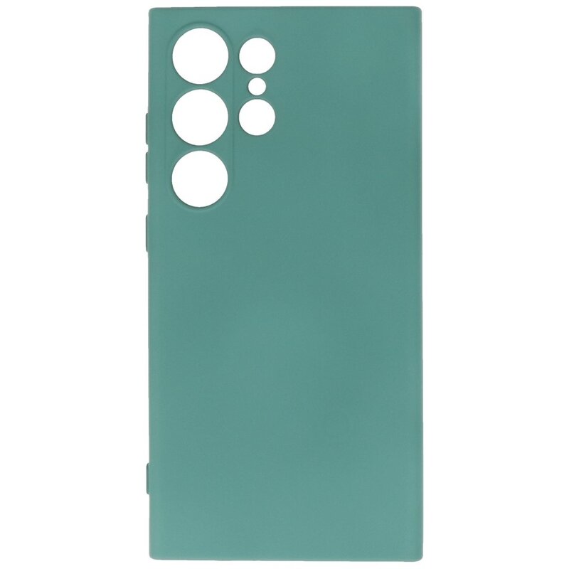 Fashion Color TPU Hoesje Samsung Galaxy S24 Ultra Donker Groen