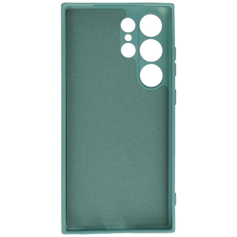 Fashion Color TPU Hoesje Samsung Galaxy S24 Ultra Donker Groen