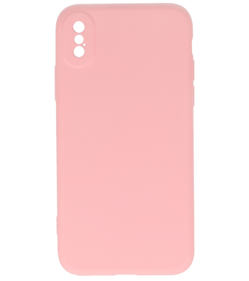 2.0mm Fashion Color TPU Hoesje voor iPhone X - Xs Roze