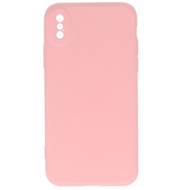 2.0mm Fashion Color TPU Hoesje voor iPhone X - Xs Roze