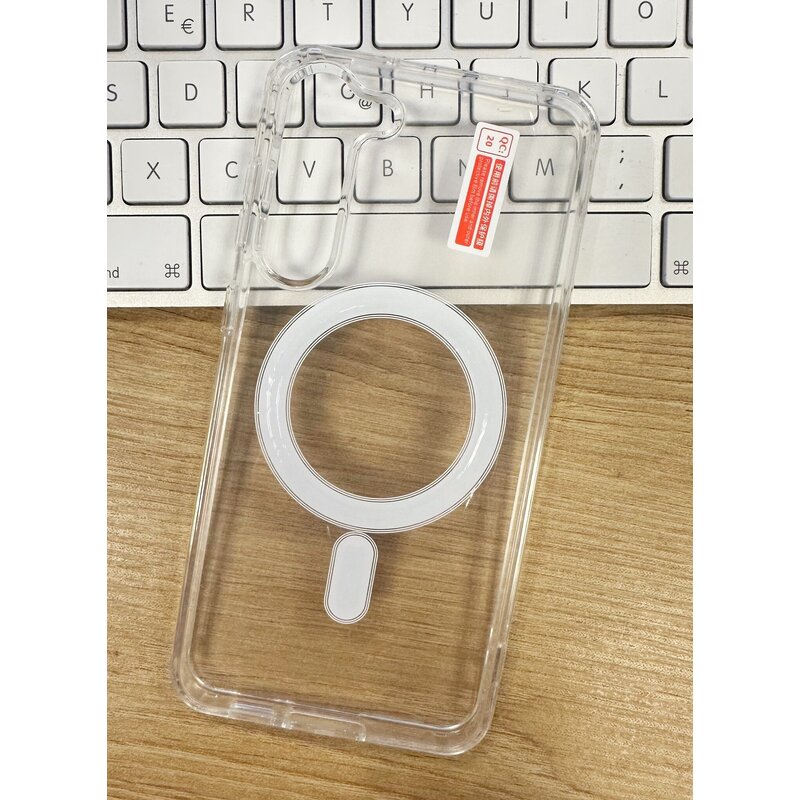Custodia rigida trasparente MagSafe per Samsung Galaxy S23 FE