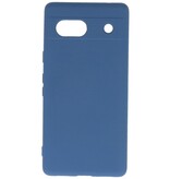 Coque en TPU couleur tendance Google Pixel 7A bleu marine