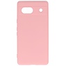 Coque en TPU couleur tendance Google Pixel 7A rose