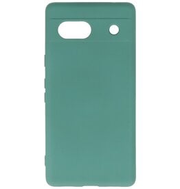 Coque en TPU couleur tendance Google Pixel 7A vert foncé