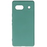 Coque en TPU couleur tendance Google Pixel 7A vert foncé