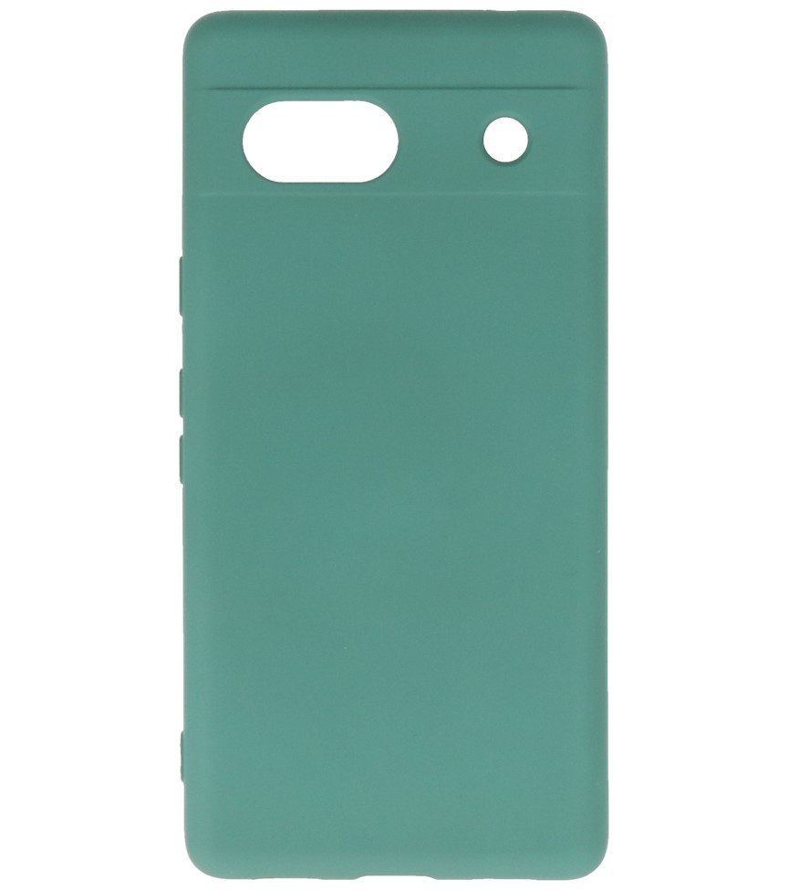 Fashion Color TPU-cover Google Pixel 7A mørkegrøn