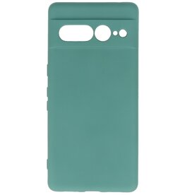 Coque en TPU couleur tendance Google Pixel 7 Pro vert foncé