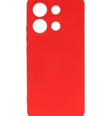 Fashion Color TPU-cover til Xiaomi Redmi Note 13 4G Rød