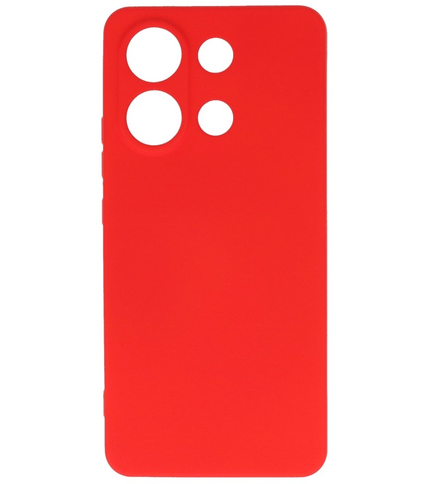Fashion Color TPU-cover til Xiaomi Redmi Note 13 4G Rød