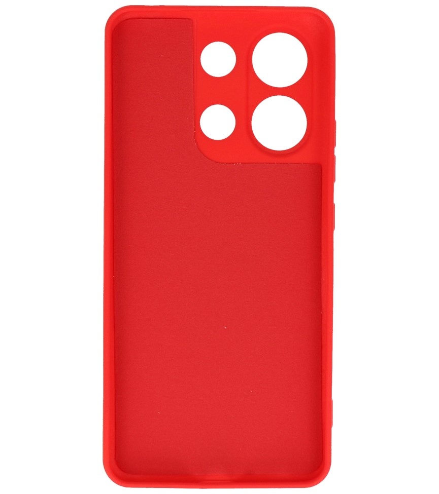 Coque TPU Couleur Mode pour Xiaomi Redmi Note 13 4G Rouge