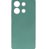 Fashion Color TPU-cover til Xiaomi Redmi Note 13 4G mørkegrøn