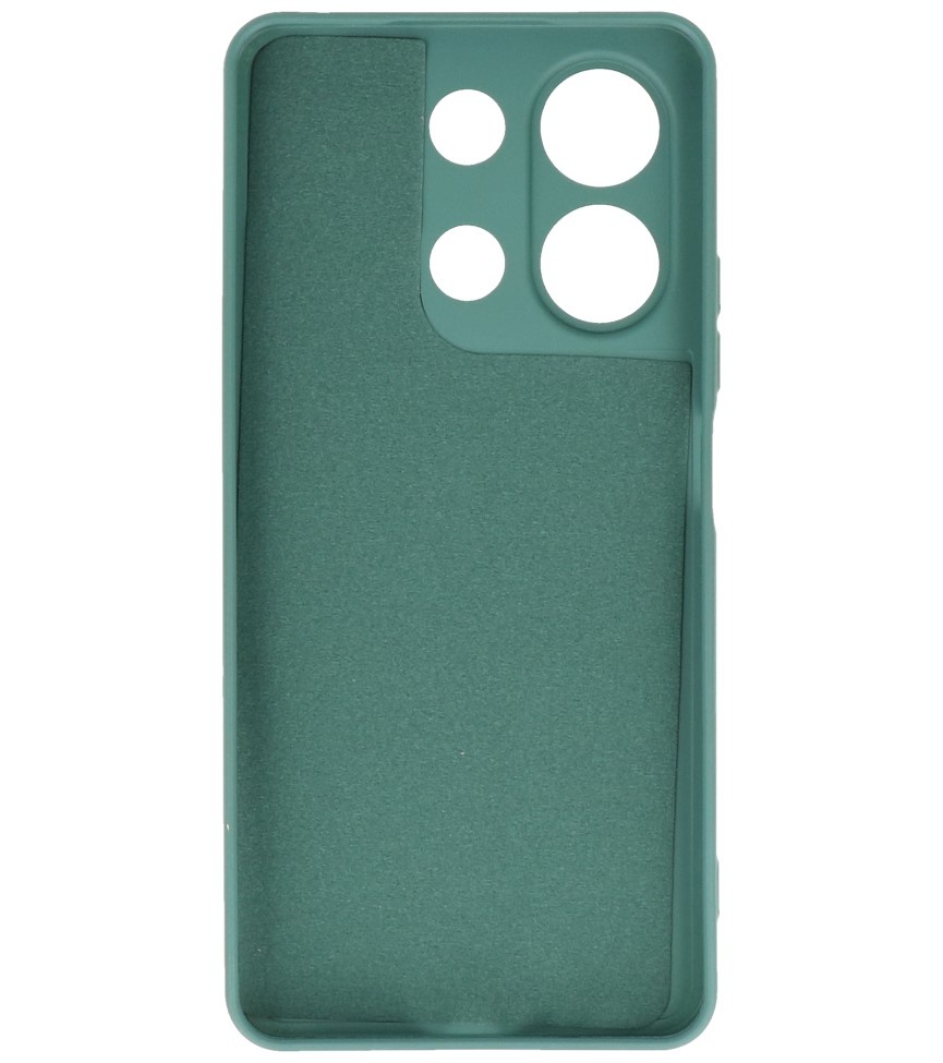 Fashion Color TPU-Hülle für Xiaomi Redmi Note 13 4G Dunkelgrün