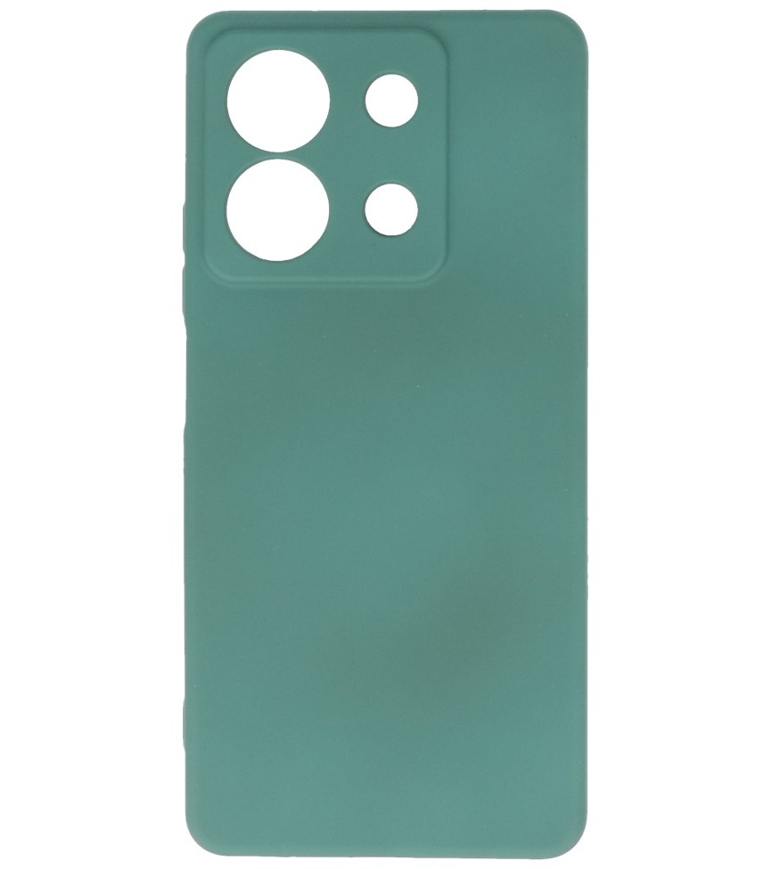 Fashion Color TPU-cover til Xiaomi Redmi Note 13 5G mørkegrøn