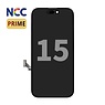 Soporte LCD NCC Prime Incell para iPhone 15 negro + cristal completo MF gratis - Copia