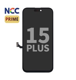 NCC Prime Incell LCD-montering til iPhone 15 Plus Sort + Gratis MF fuld glas - Kopi