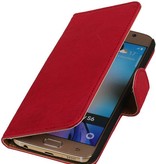 Washed Leather Bookstyle Case for Galaxy E5 Pink