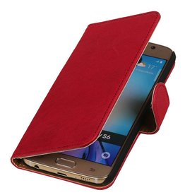 Washed Leather Bookstyle Case for Galaxy E5 Pink