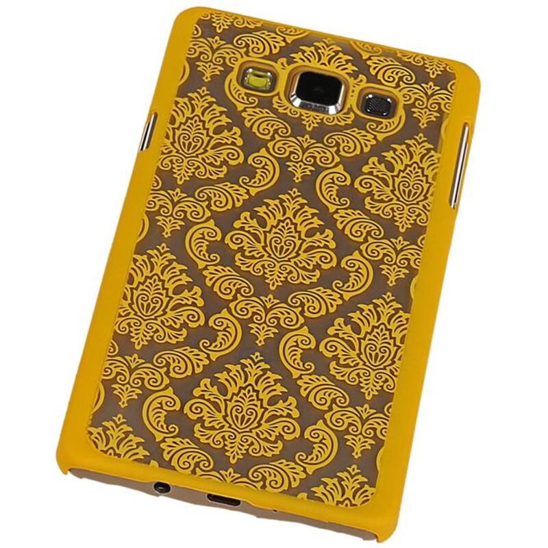 Palais 3D PC couverture pour Galaxy A7 Jaune