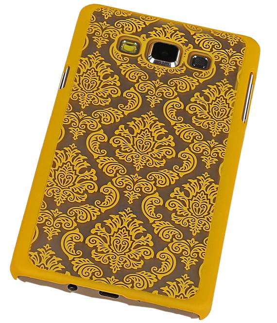 PC Palace 3D Back Cover for Galaxy A7 Yellow