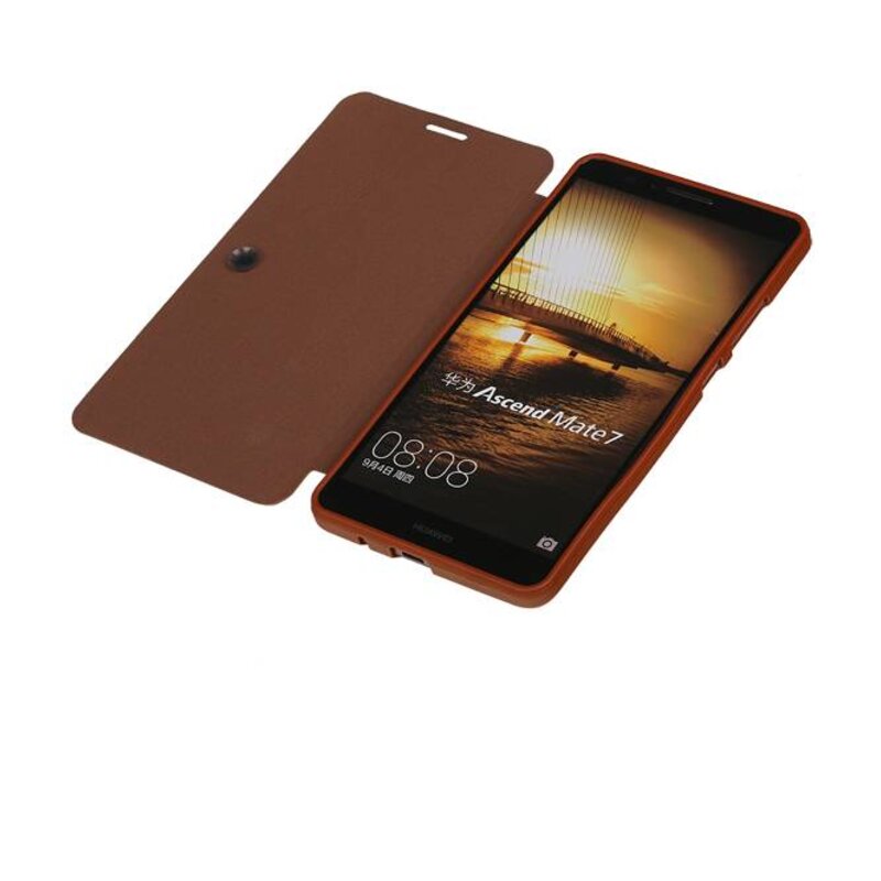 Easy Booktype hoesje voor Huawei Ascend Mate 7 Bruin