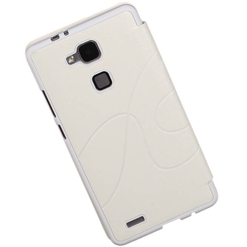 Easy Booktype hoesje voor Huawei Ascend Mate 7 Wit