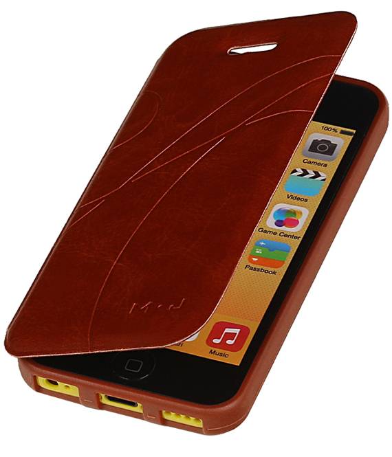 Caso Tipo EasyBook para iPhone 5C marrón