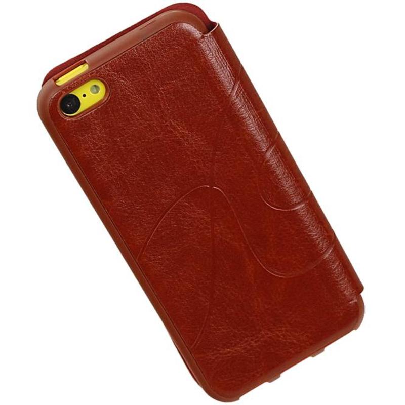 Easy Book Type Case for iPhone 5C Brown