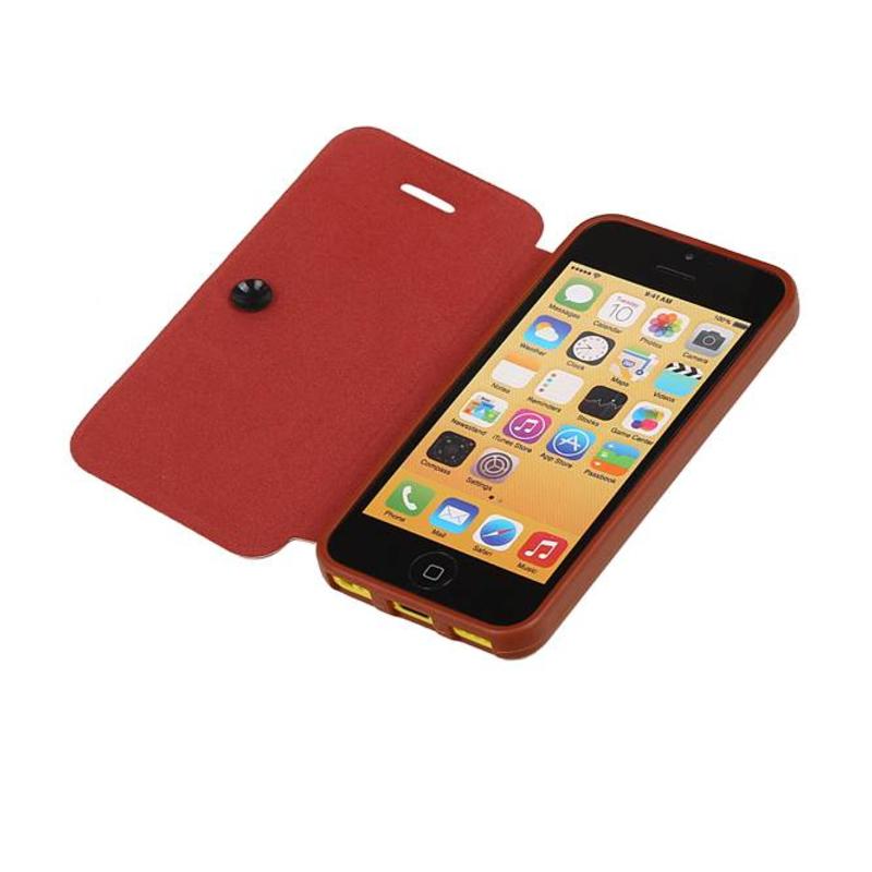 Easy Book Type Case for iPhone 5C Brown