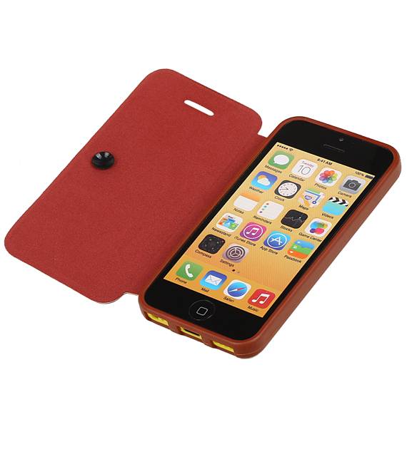 Easy Book Type Case for iPhone 5C Brown