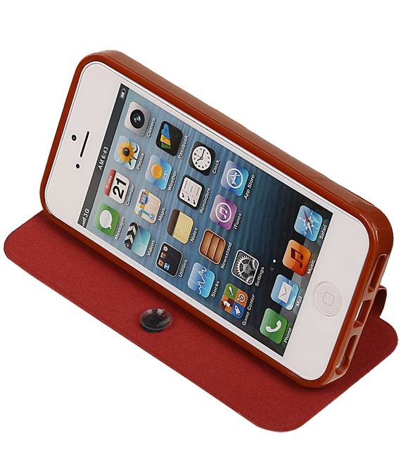 EasyBook type pour iPhone 5 / 5S Brun