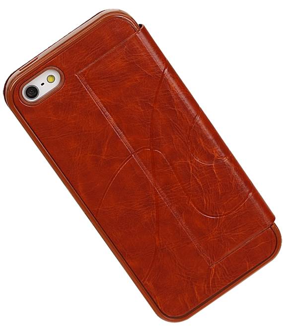 Easy Book Type Case for iPhone 5 / 5S Brown