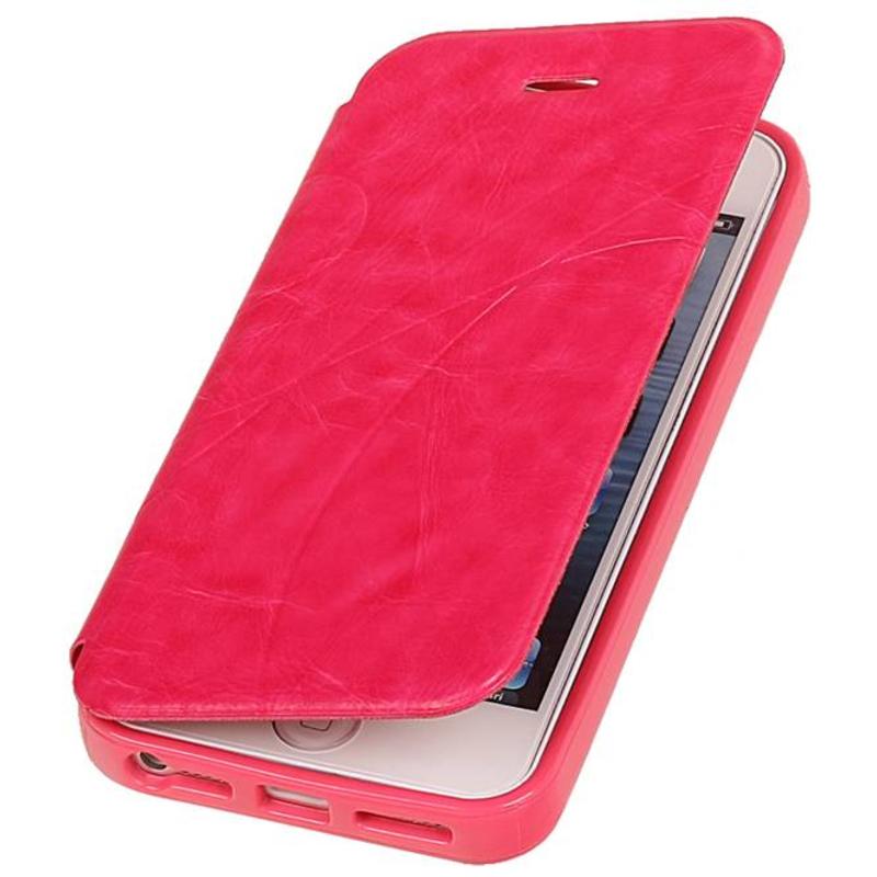 Easy Booktype hoesje voor iPhone 5 / 5S Roze
