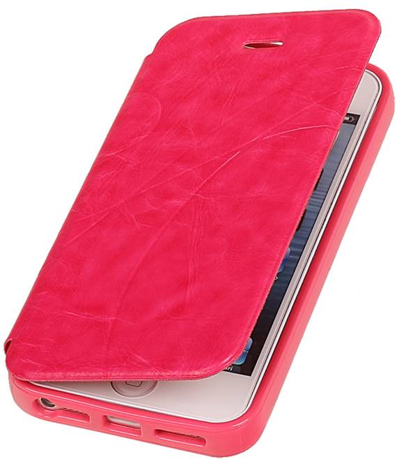 Easy Booktype hoesje voor iPhone 5 / 5S Roze