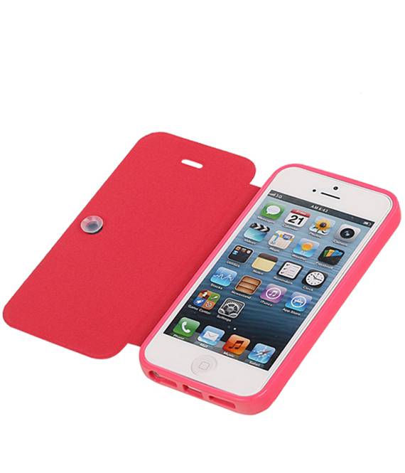 Caso Tipo EasyBook para el iPhone 5 / 5S rosa
