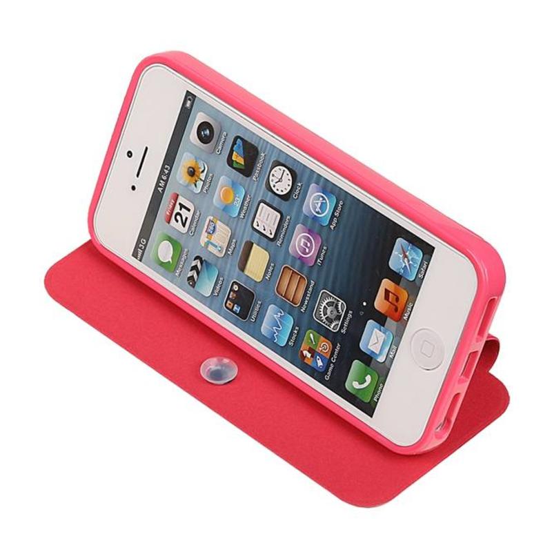 Caso Tipo EasyBook para el iPhone 5 / 5S rosa