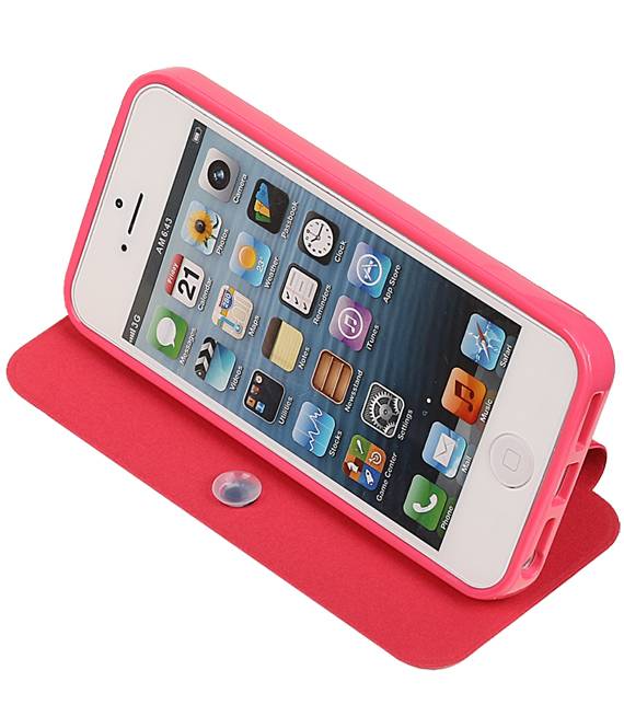 Caso Tipo EasyBook para el iPhone 5 / 5S rosa