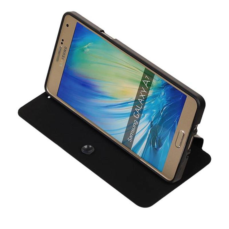 Caso Tipo EasyBook per Galaxy A7 nera