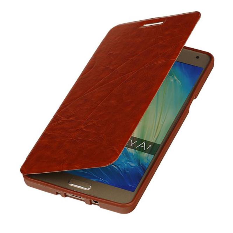 EasyBook type de cas pour Galaxy A7 Brown