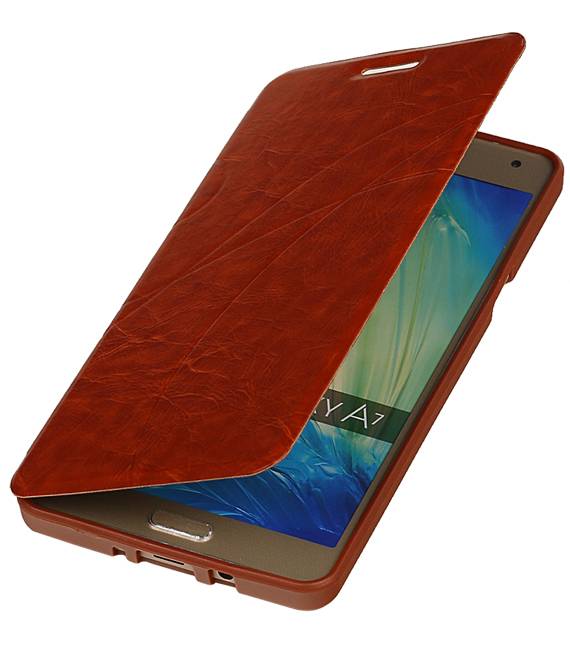 Caso Tipo EasyBook per Galaxy A7 Brown