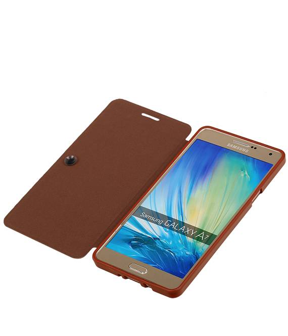 EasyBook type de cas pour Galaxy A7 Brown
