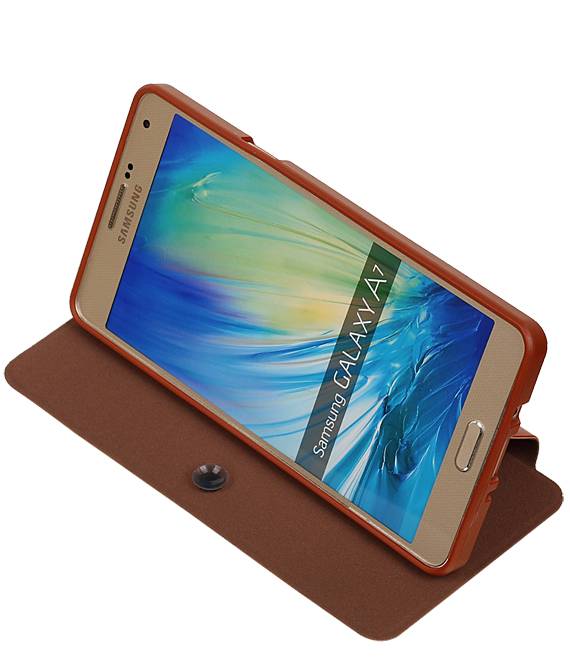 Caso Tipo EasyBook per Galaxy A7 Brown