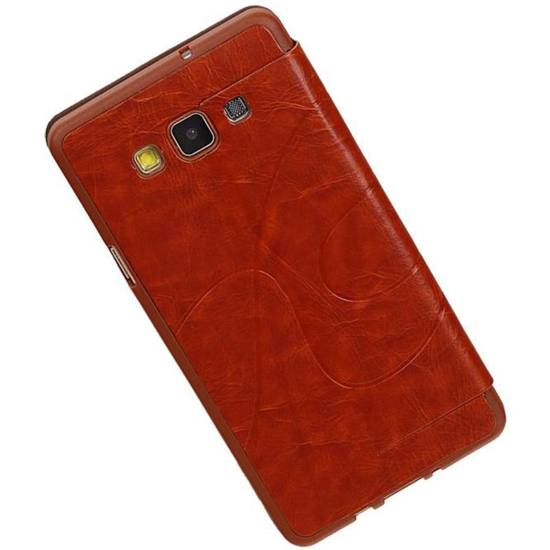 Caso Tipo EasyBook per Galaxy A7 Brown