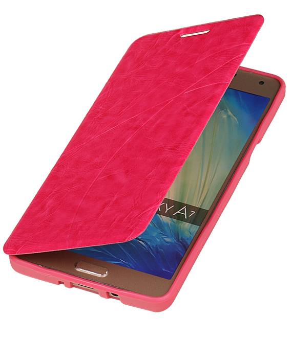 Caso Tipo EasyBook per Galaxy A7 Rosa