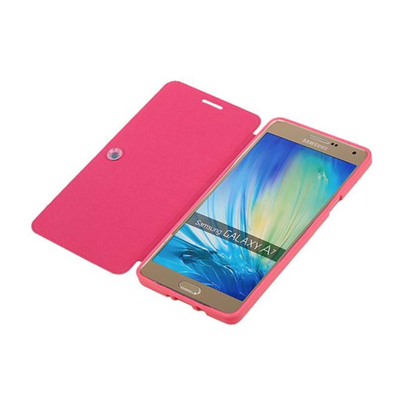 Caso Tipo EasyBook per Galaxy A7 Rosa