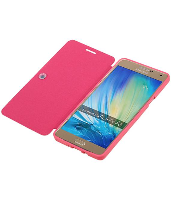 Caso Tipo EasyBook per Galaxy A7 Rosa